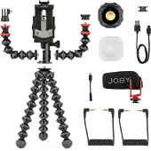 Joby GP Adv. Kit de vlogging mobile (Matières plastiques), Trépied, Noir
