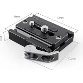 Caruba 2144b Arca-type Quick Release Plate Argenté