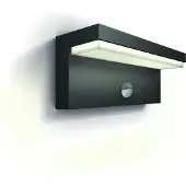 Philips Applique murale Bustan 3,8 W, Applique d'extérieur, Anthracite, Métal, IP44, Terrasse, Jardin, I