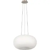 Eglo 86815 Optica Lampe à suspendre à 2 flammes Ø 44,5cm blanc nickel mat