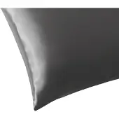 Ailoria BEAUTY SLEEP Housse d'oreiller en soie à fermeture éclair (65x65) (anthracite) (Taie d’oreiller, 65 x 65 cm)