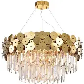 Toolight Lampe Suspendue APP1473-CP 60cm Gold