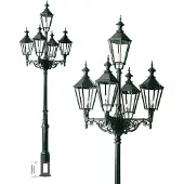 Ks Verlichting Lampe de jardin nostalgique London 5 lumières - vert