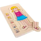 Small Foot Anatomie des filles (Allemand, Anglais, Espagnol, Français, Italien, Néerlandais, 2 - 6 Années)