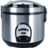 Bkitchen Cuiseur à riz BKITCHEN 700 W, 4 L, panier vapeur, fonction de maintien au chaud, en acier inoxydable COOK 200