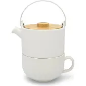 Bredemeijer Tea-for-one Umea With Bamboo Teapot Blanc