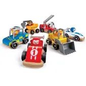 Hape Véhicules En Bois Wild Riders Avec Animaux Conducteurs