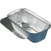 Papstar 14516 Récipients alimentaires jetables en aluminium, Contenant à usage unique, Argent