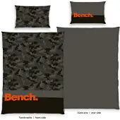 Herding Klaus GmbH Bettwäschegarnitur Bench Camouflage Anthrazit (Parure de lit, 160 x 210 cm)