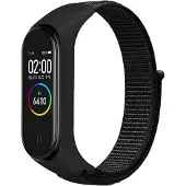 Cover-Discount Xiaomi Mi Band - Bracelet en nylon velcro noir (Nylon), Sangles de montre, Noir