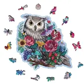 Ravensburger Puzzle en bois Hibou fleuri, 150 pièces robustes et naturelles, dont 15 figurines en bois. À partir de 10 ans. 17511.