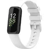 Cover-Discount Fitbit Inspire 3 - Bracelet de remplacement en silicone blanc (Silicone), Sangles de montre, Blanc