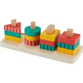 Fisher-Price Wood Nestable Shapes Multicolore
