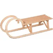 Colint Luge pliante en bois Cornes forme 100 cm avec câble de traction