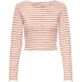 ONLY T-shirt 'ONLANITS' canneberge / blanc cassé