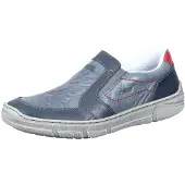Rieker Herren Slipper Chaussure basse en cuir avec semelle intérieure souple 04052, Taille:44 EU, Couleur:Bleu
