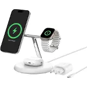 Belkin WIZ023VFWH chargeur d'appareils mobiles Écouteurs, Smartphone, Smartwatch Blanc USB Recharge sans fil Intérieure