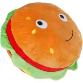 Van Manen Veenendaal Take Me Home Hamburger Knuffel Pluche, 40cm