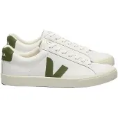 Veja - Chaussures en cuir - Esplar Logo Extra-White Kiwi pour Femme en Coton - Taille 40 - Blanc