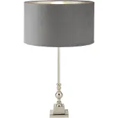 Searchlight Lampe de table chromée Whitby avec capuche grise