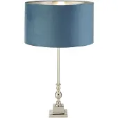 Searchlight Lampe de table chromée Whitby avec capuche bleue
