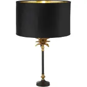 Searchlight Lampe de table Palm noir avec capuche noire