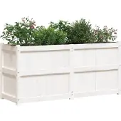 vidaXL Jardinière blanc 150x50x70 cm bois de pin massif