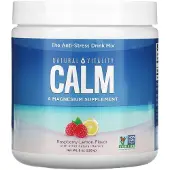 Natural Vit , CALM, Le Mélange à Boire Anti-Stress, Framboise-Citron, 8 oz (226 g)