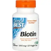 Doctors Best , Biotine, 5 000 mcg, 120 Gélules Végétales