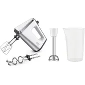 Krups 7211004754 Mix 9000 Handmixer weiß/silber 750 W