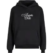 Miss Tee Angels Club Fluffy Hoodie Noir 5XL Femme