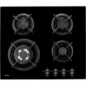 Amica PG6411SR plaque de cuisson noire gaz encastrable 4 zone(s)