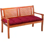 Detex Coussin pour banc 120x55x8cm rouge assise banc de jardin