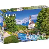 Enjoy Puzzle Puzzle 1000 pièces Enjoy – Petite église à Ramsau, Allemagne