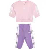 Adidas Essentials 3 Stripes Joggers Set Rose 3-4 Years Enfants