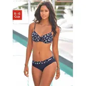 LASCANA Bikini marine / blanc