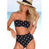 LASCANA Hauts de bikini noir / blanc
