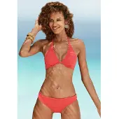 LASCANA Bas de bikini 'Scallop' rouge