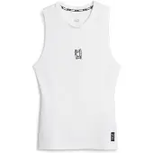 Puma Hommes, T-shirt de sport, Hoops Team Slvs Top Baselayer (3XL), Blanc, 3XL