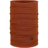 Buff Merino Lightweight Neck Warmer Orange Homme