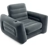Intex Fauteuil gonflable 2 en 1 66551NP : fauteuil, matelas, chaise longue et lit