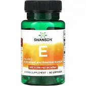 Swanson Health , Vitamine E, 180 mg (400 UI), 60 Gélules Souples
