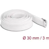 DeLOCK , gaine tressée, fermeture, 3 m x 30 mm, blanc -