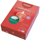 Bolsius 6x , Bougie, Bougie à chauffe-plat Crystal Lights12pc ws (12 pcs)