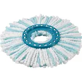 Leifheit Tête de rechange Clean Twist Disc Mop Ergo MicroDuo Bleu/blanc (1 pièce)