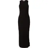 Tommy Hilfiger Robe Longue Moulante Sans Manches Slim 5x2 Rib Midi Dress Ns/Black - S