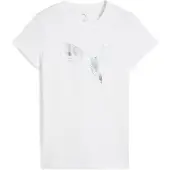 Puma Ess Metallic Short Sleeve T-shirt Blanc L Femme