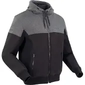 Bering Sweat à capuche zippé Hoodiz Vented pour moto, noir/anthracite, 2XL