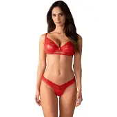 Obsessive Aliosa Lingerie Ensemble Rouge 2 Pièces 2XL/3XL