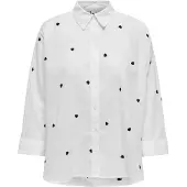 ONLY Chemisier 'ONLNEW LINA' noir / blanc
